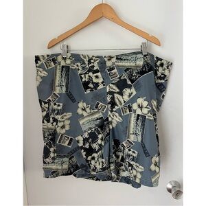 Caribbean Joe Men’s Swim Trunks Bathing Suit Bottoms Size XLarge Hawaiian Blue